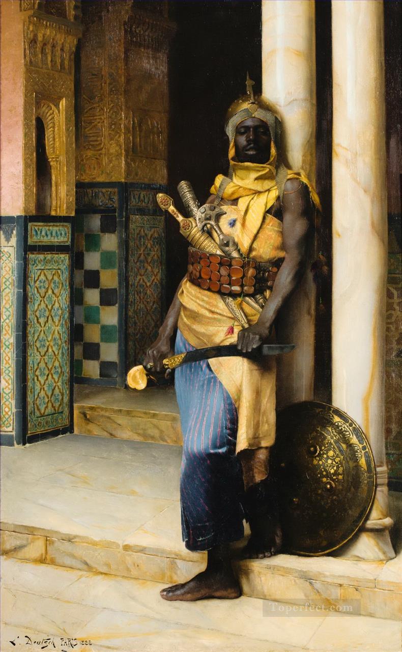 Guarding the Palace Ludwig Deutsch Orientalism Oil Paintings